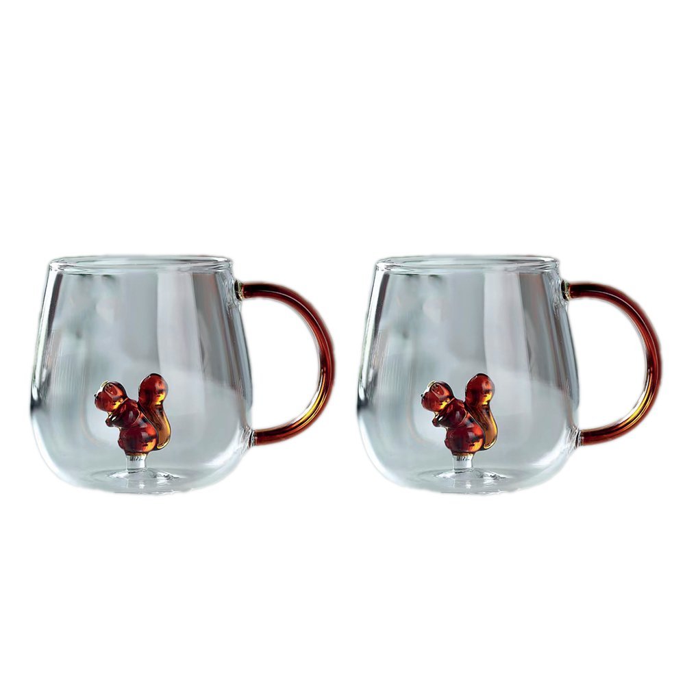 Squirrel tea cups - Lot of 2 - CozyVibe.eu
